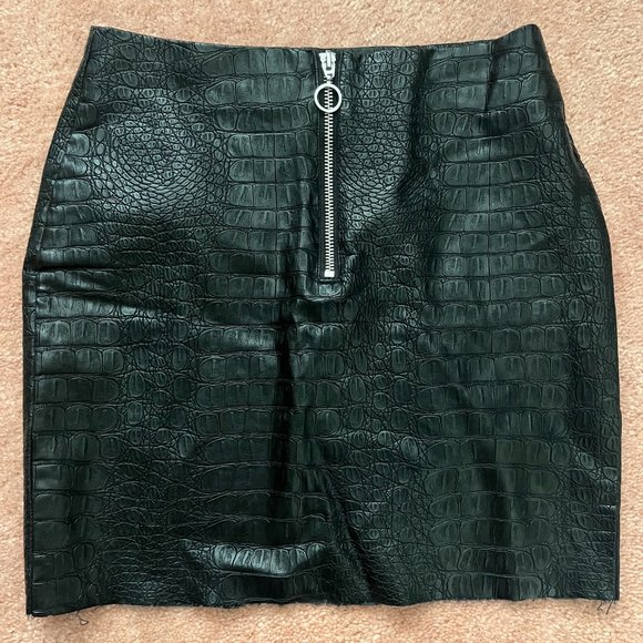 Faux Leather Skirt - Picture 1 of 2